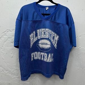 Vintage Blue Bluestem Football 56 Mesh Jersey Cropped Fit